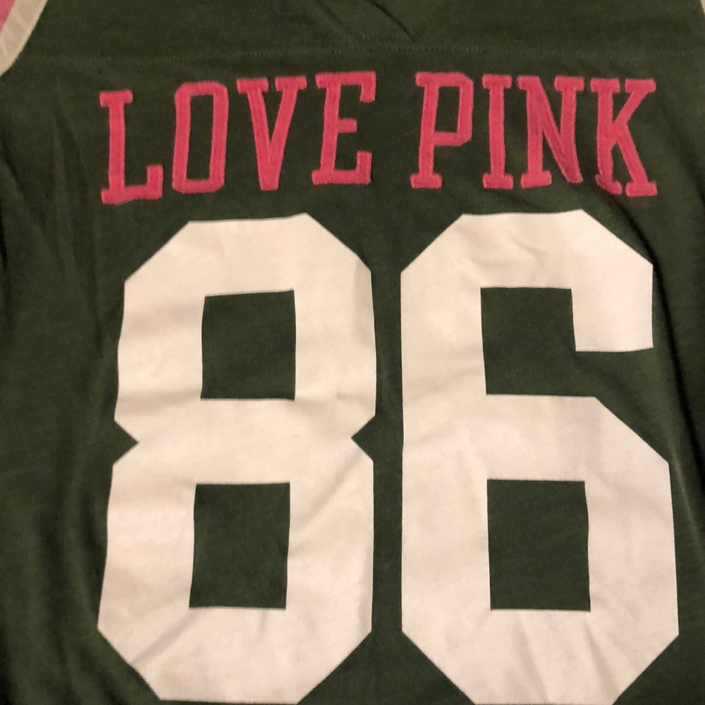 Long Jersey style tee. Love Pink